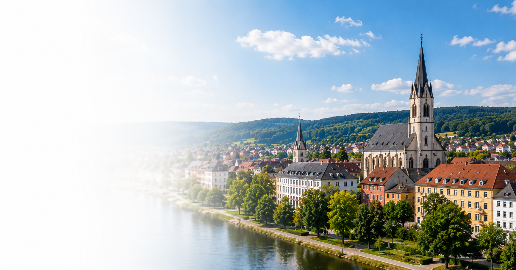 Deutsche Stadtansicht als Symbol für Kultur und Freizeit
